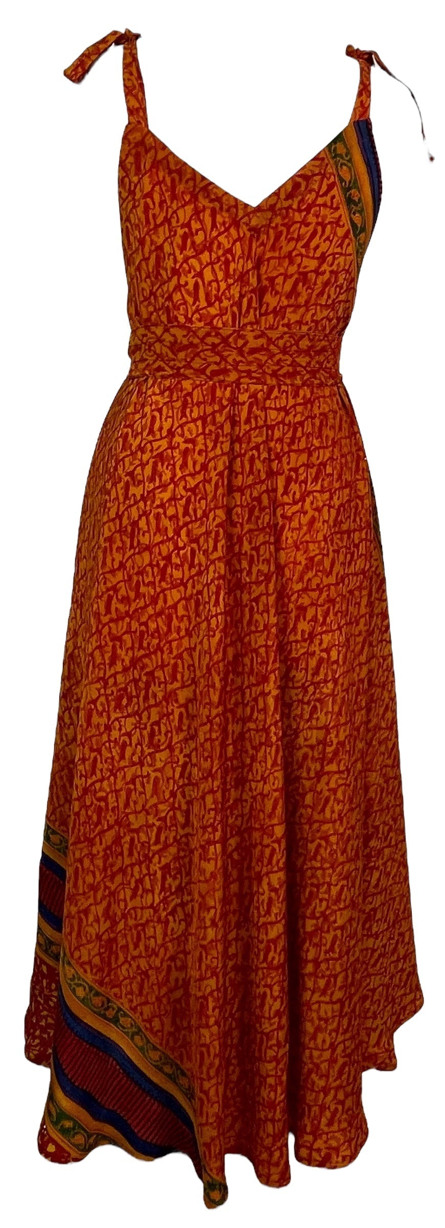 PRC7694 Avatar Pure Silk Maxi Dress with Belt - Velora