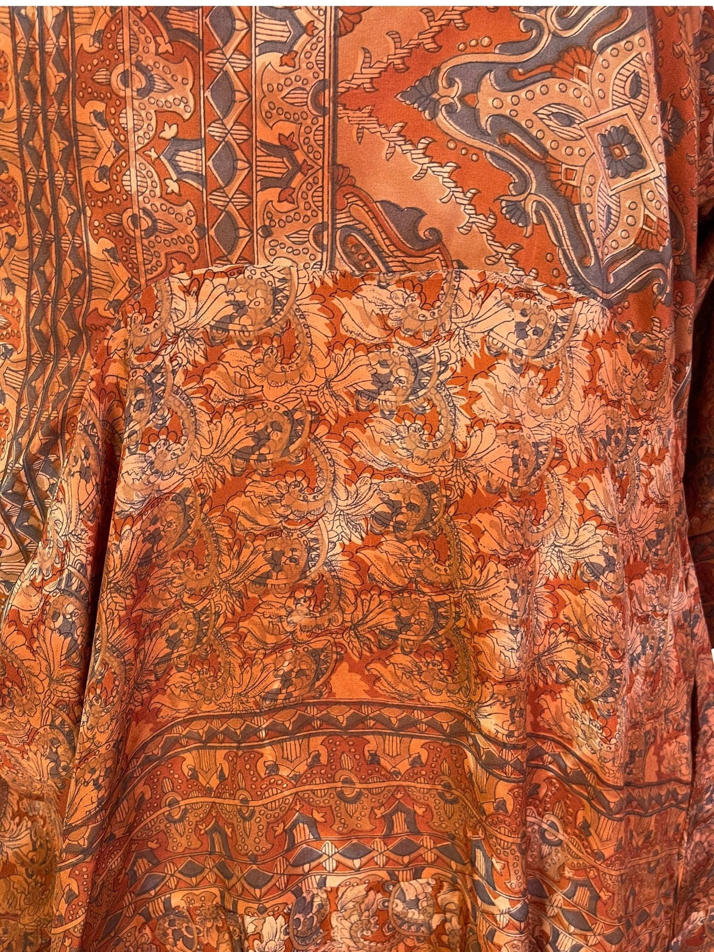 PRC7158 Avatar Pure Silk Sculptural Long Tunic Dress - Velora
