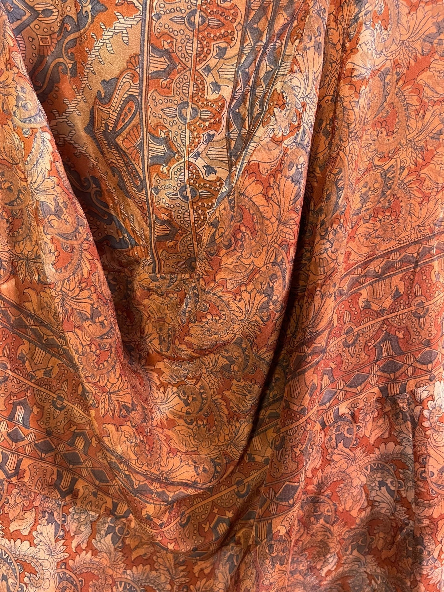 PRC7158 Avatar Pure Silk Sculptural Long Tunic Dress - Velora