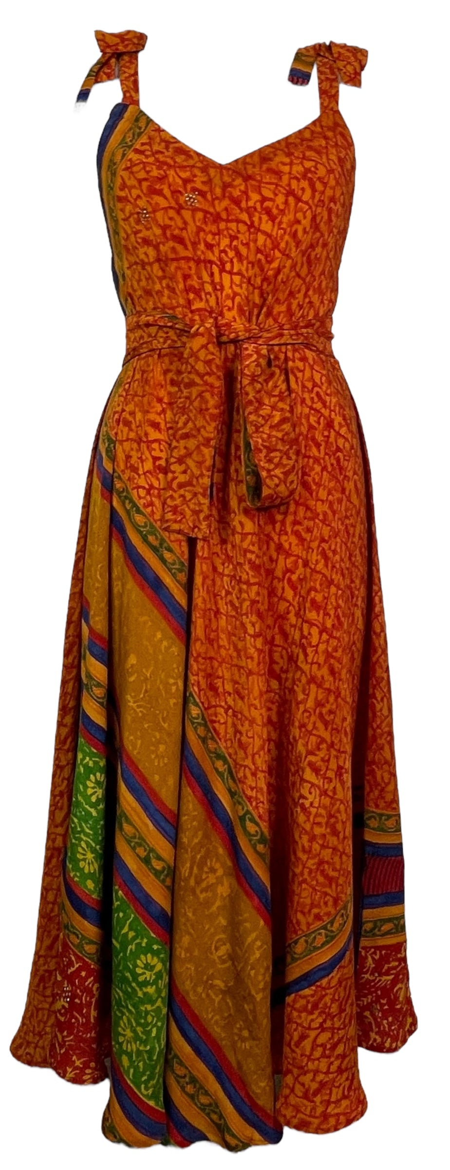 PRC7694 Avatar Pure Silk Maxi Dress with Belt - Velora