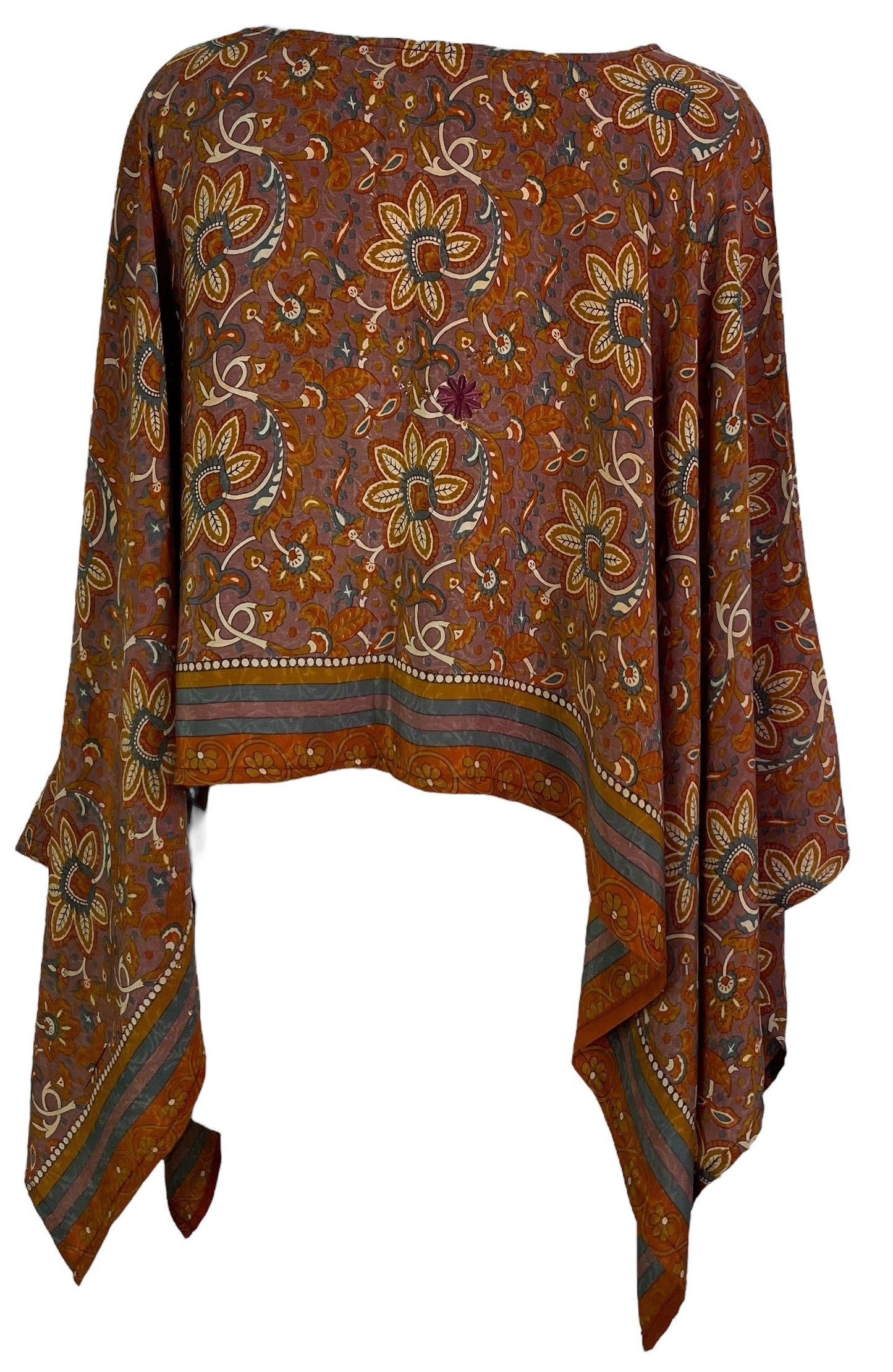 PRC6907 Avatar Pure Silk Capelet Poncho - Velora