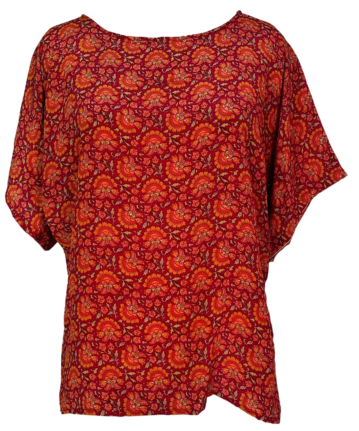PRC7534 Avatar Pure Silk Side Slit Top - Velora
