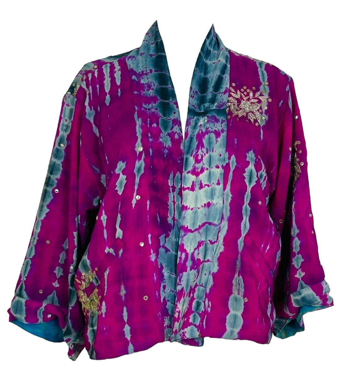 PRC7407 Avatar Reversible Pure Silk Jiva Jacket - Velora