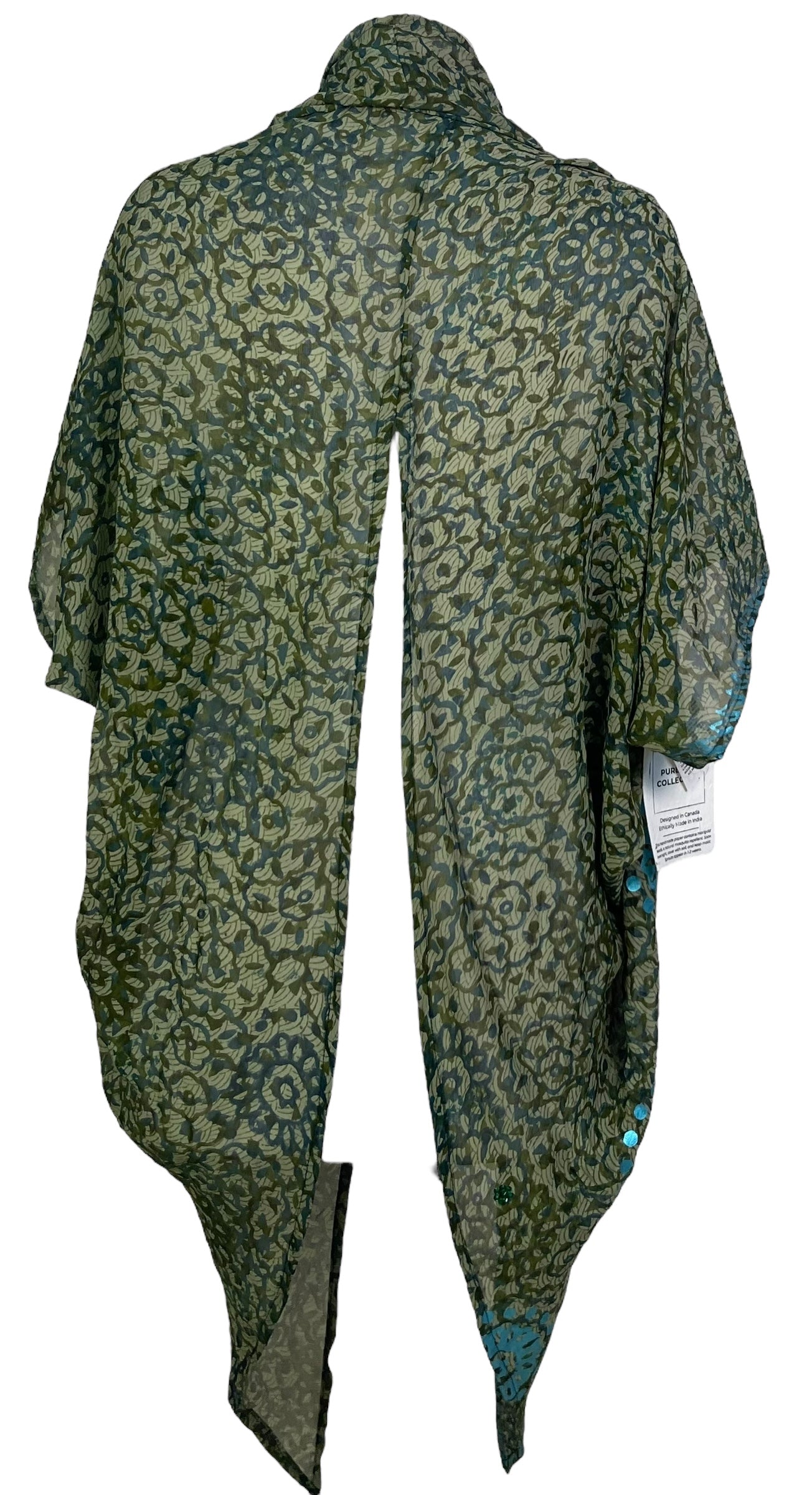 PRG7112 Sheer Avatar Pure Silk Cardigan - Velora
