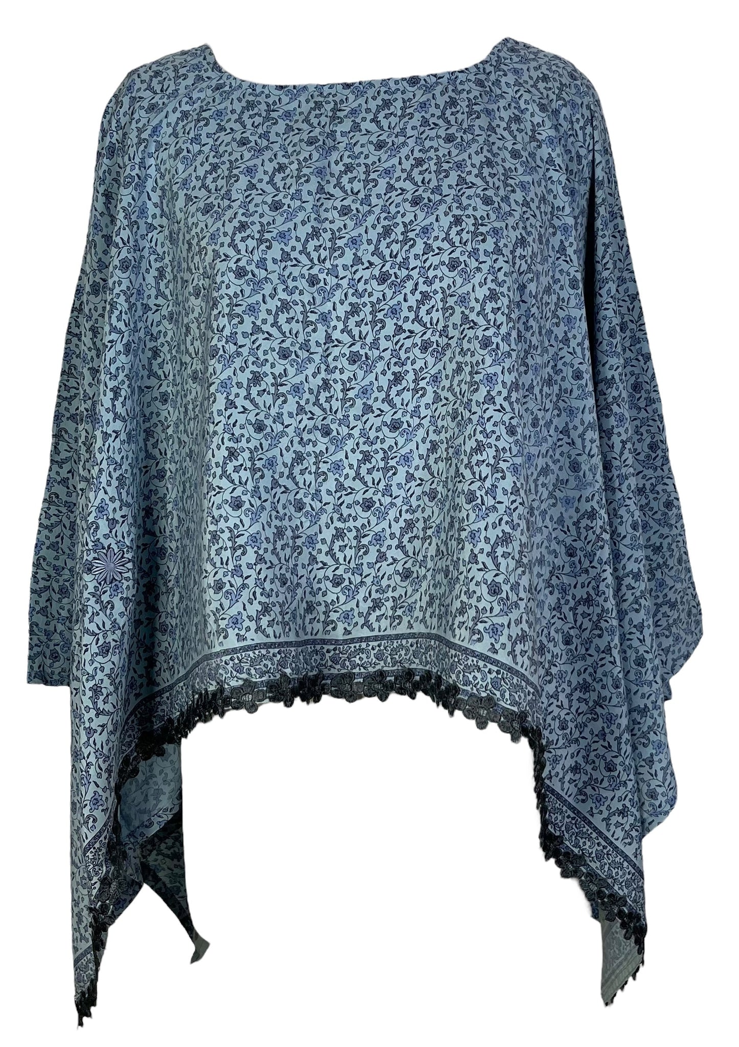 PRC6962 Avatar Pure Silk Capelet Poncho - Velora
