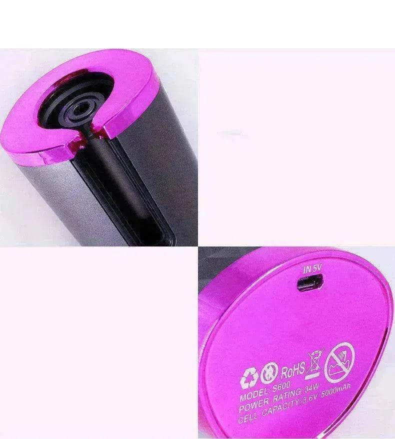 Portable LCD Hair Curler: Rechargeable, Ceramic, Auto Rotating - Velora