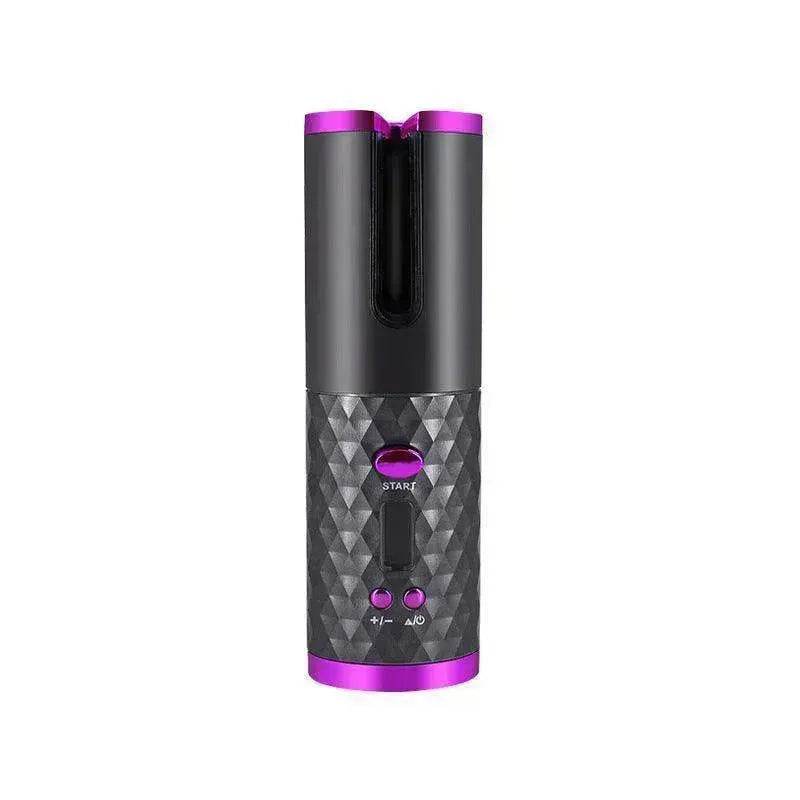 Portable LCD Hair Curler: Rechargeable, Ceramic, Auto Rotating - Velora