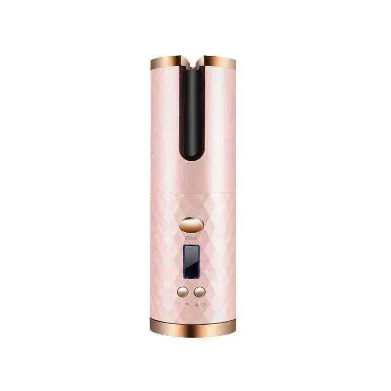 Portable LCD Hair Curler: Rechargeable, Ceramic, Auto Rotating - Velora
