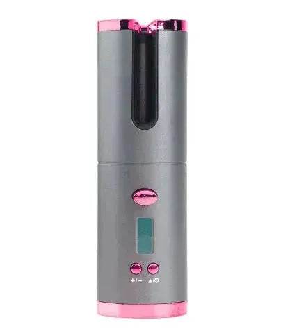 Portable LCD Hair Curler: Rechargeable, Ceramic, Auto Rotating - Velora