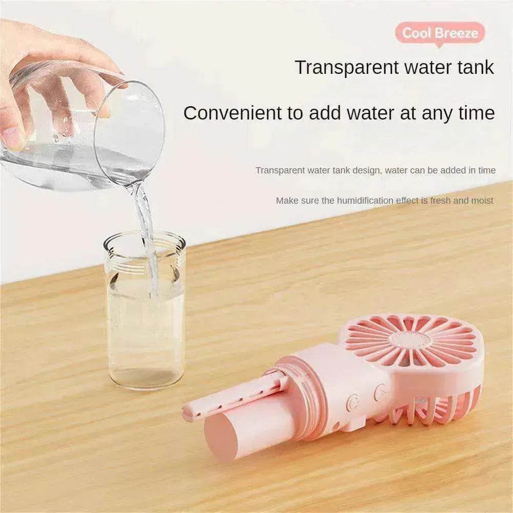 Portable on the go fan humidifier powered by USB - Velora