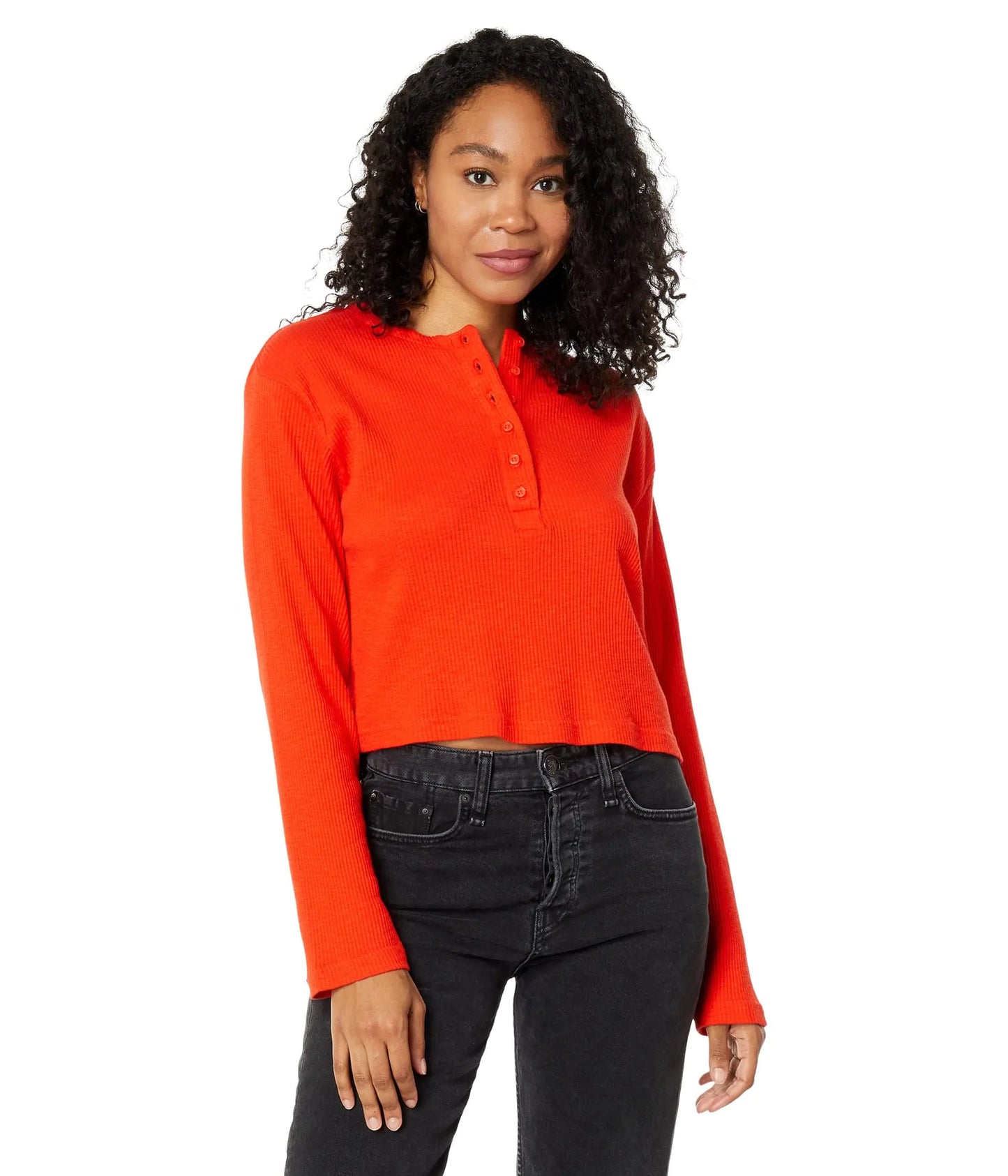 Levis Ladies Sunbloom Henley Burnt Orange Med