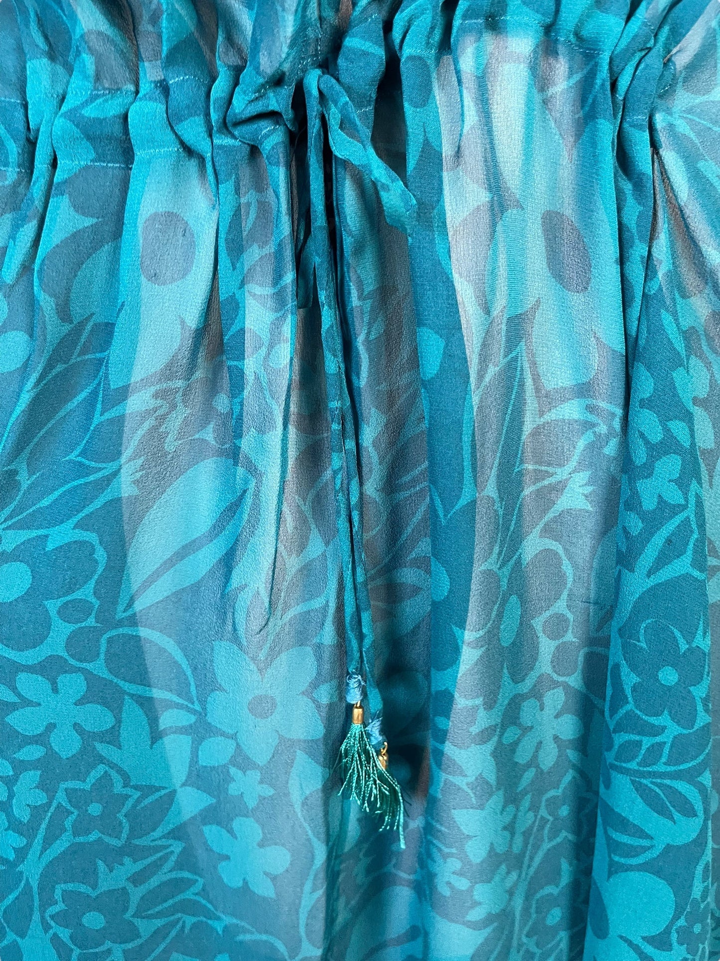 PRG6368 Sheer Avatar Pure Silk Maxi Kaftan - Velora