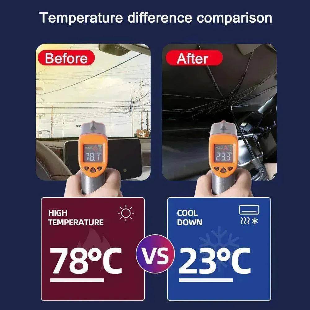 Quick deploy and practical foldable car sunshade - Velora