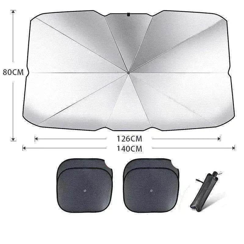Quick deploy and practical foldable car sunshade - Velora
