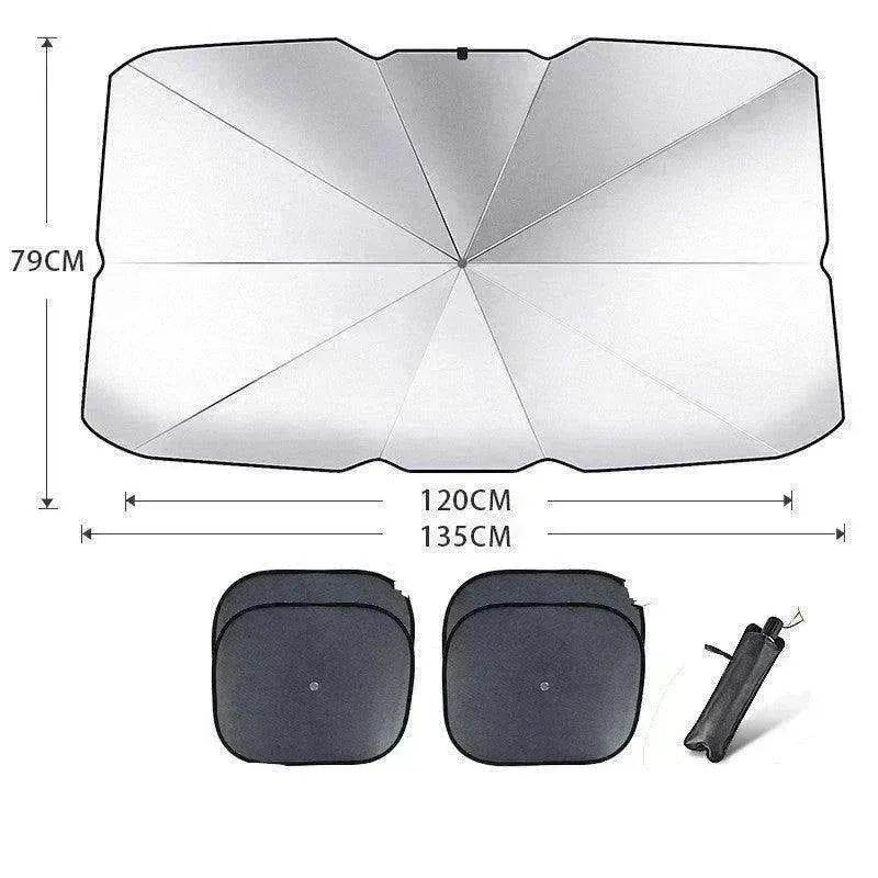 Quick deploy and practical foldable car sunshade - Velora