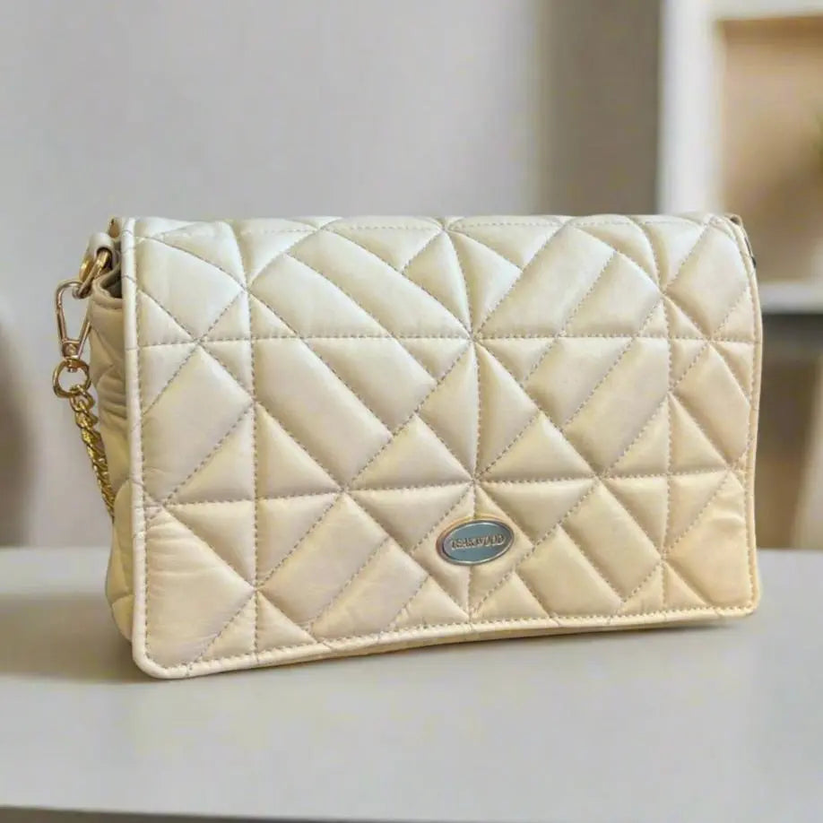 Quilted Soft Leather Crossbody Bag with Chain Strap Boutique of Leathers/Open Road