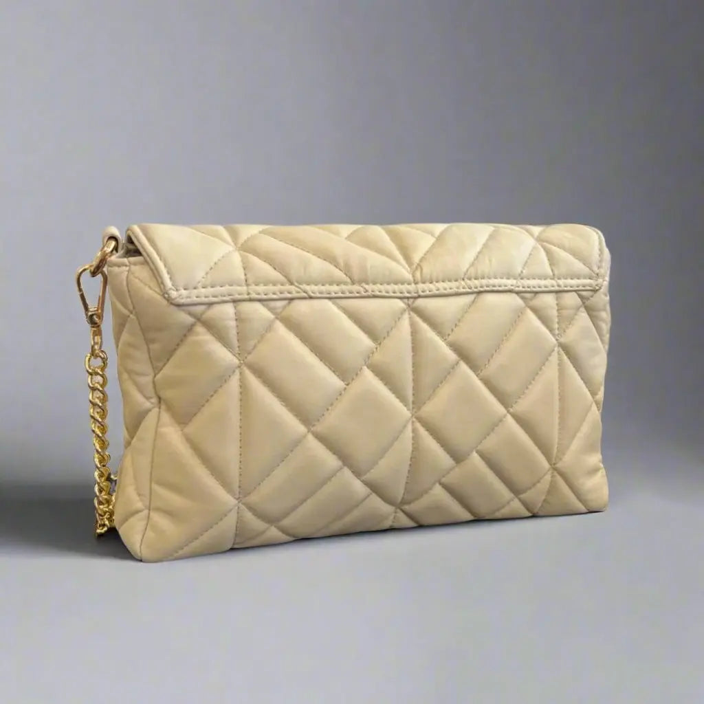 Quilted Soft Leather Crossbody Bag with Chain Strap Boutique of Leathers/Open Road