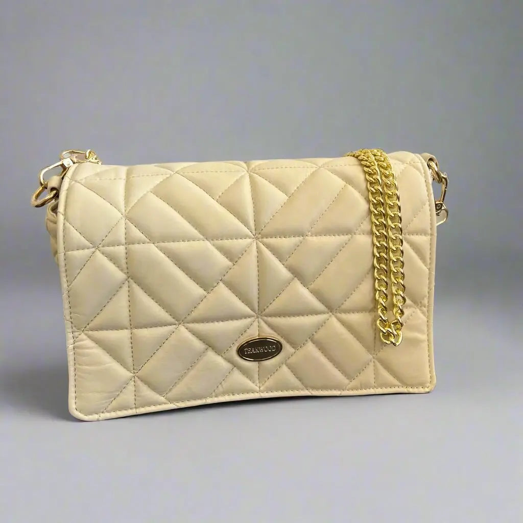 Quilted Soft Leather Crossbody Bag with Chain Strap Boutique of Leathers/Open Road