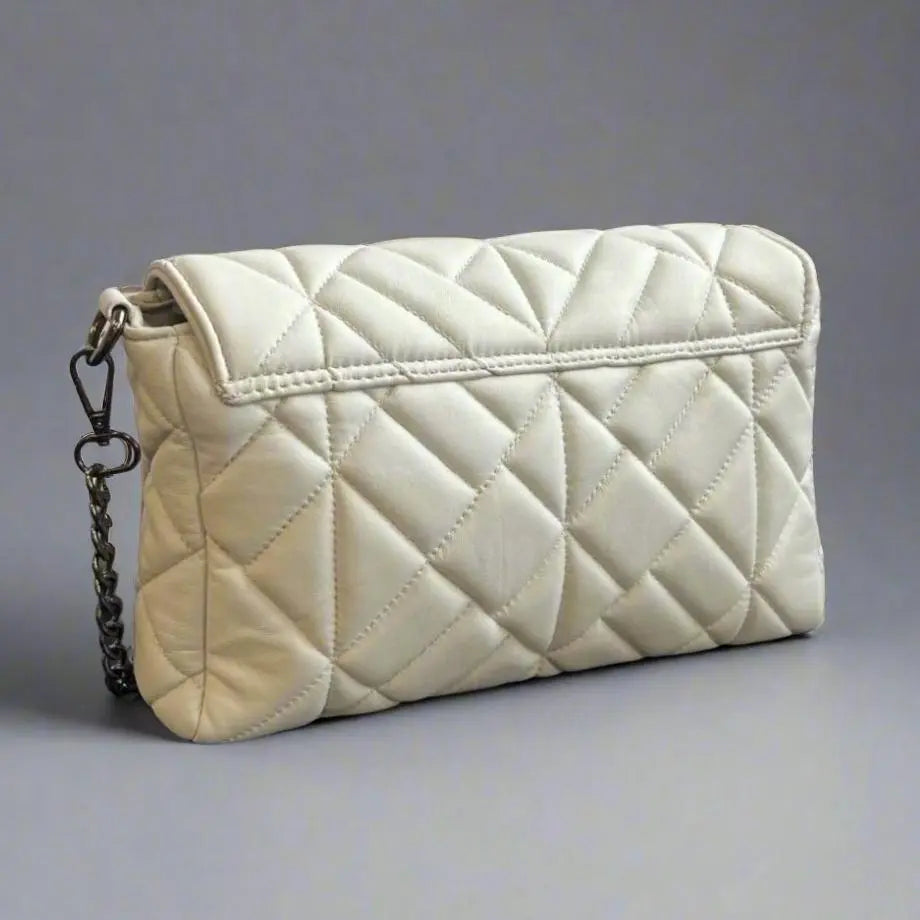 Quilted Soft Leather Crossbody Bag with Chain Strap Boutique of Leathers/Open Road