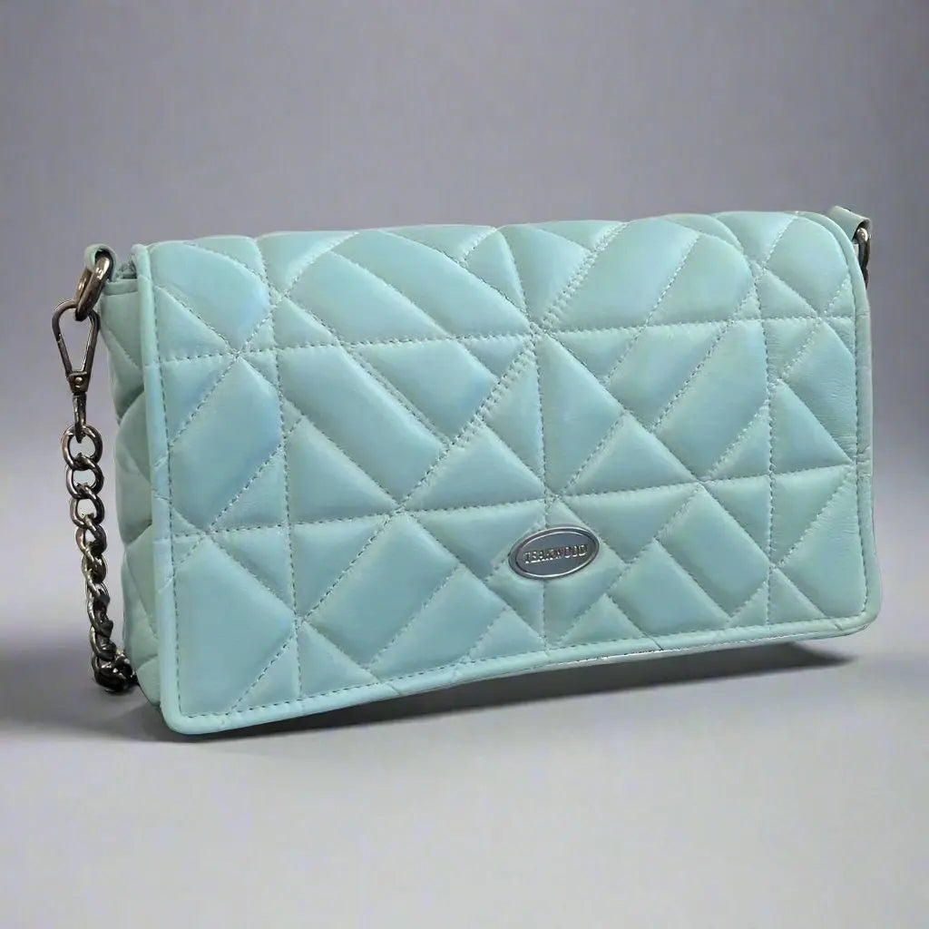 Quilted Soft Leather Crossbody Bag with Chain Strap Boutique of Leathers/Open Road