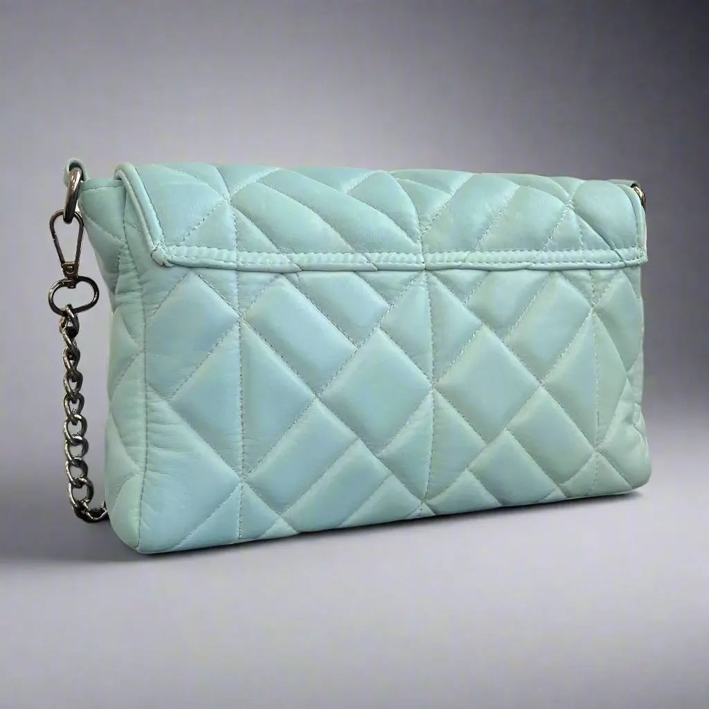 Quilted Soft Leather Crossbody Bag with Chain Strap Boutique of Leathers/Open Road