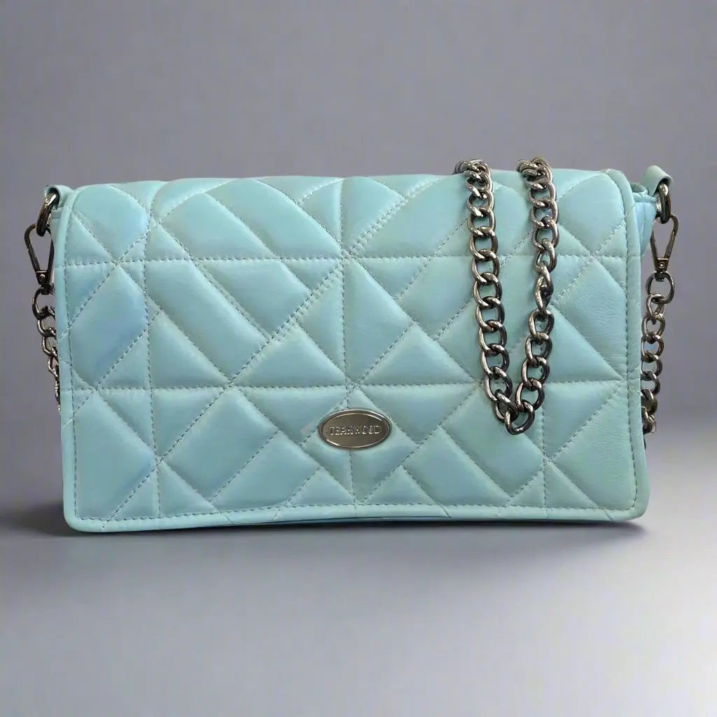 Quilted Soft Leather Crossbody Bag with Chain Strap Boutique of Leathers/Open Road