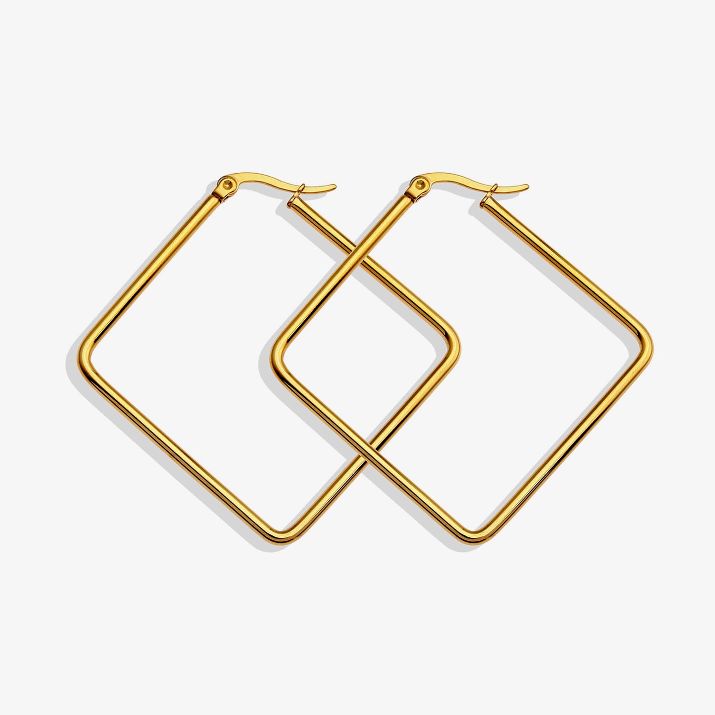 REILYNN Square Shaped Gold Hoops - Velora