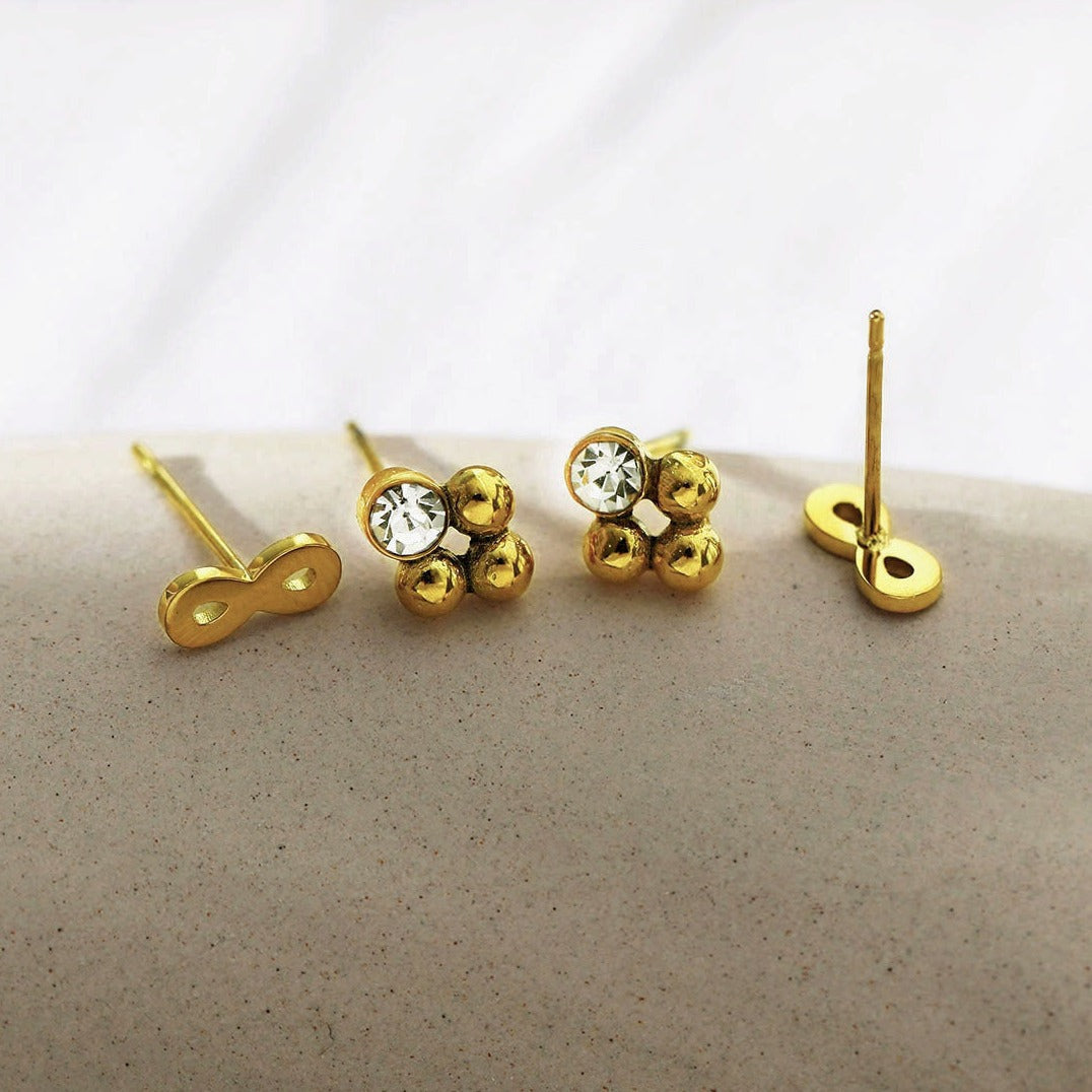 RENCE 2-Pair Stud Earrings Set - Velora