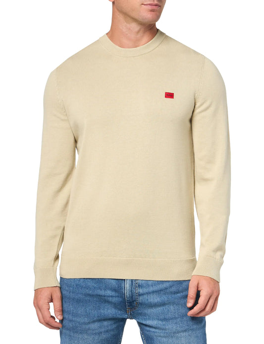 HUGO Small Woven Label Cotton SweaterBrown SugarS