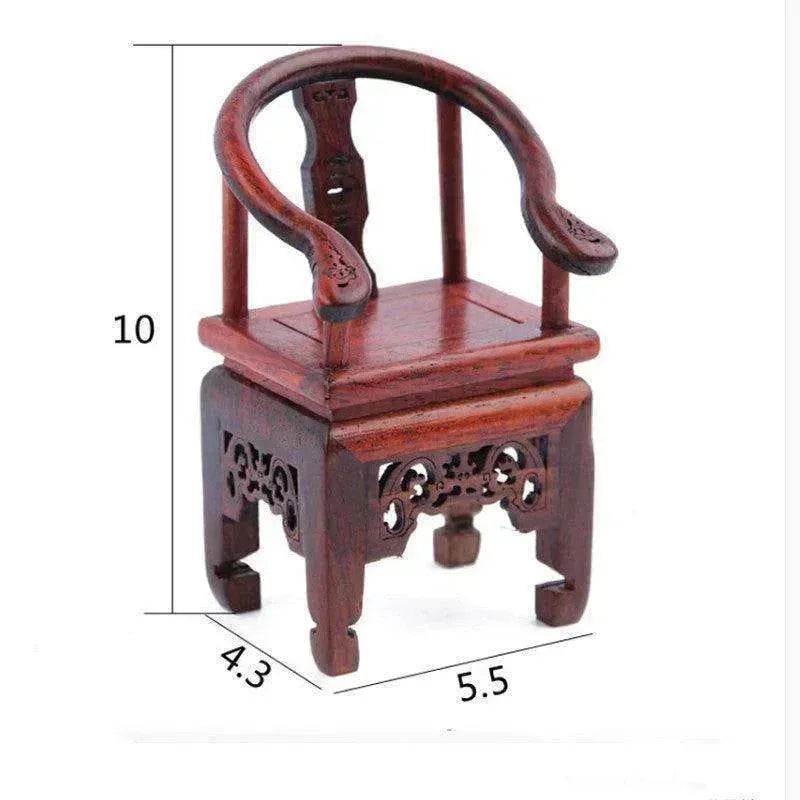 Red Rosewood Antique Creative Table And Chair Furniture Ornaments - Velora