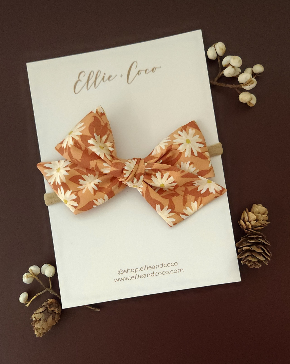 Retro Floral Oversize Bow - Velora Luxury Fashion