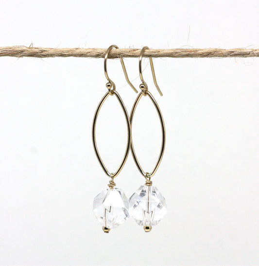 Rock Candy Quartz Marquise Drop Earrings - Velora Luxury Fashion