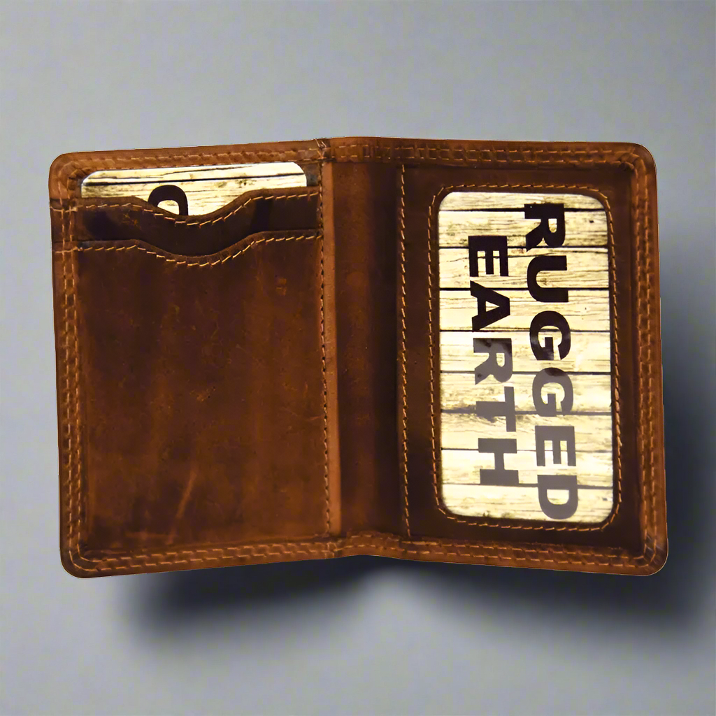 Rugged Earth Men's Small Credit Card Wallet Boutique of Leathers/Open Road