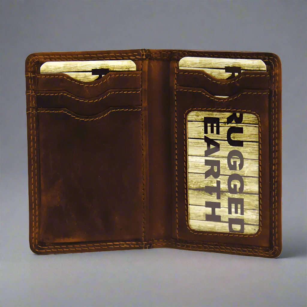 Rugged Earth Men's Small Credit Card Wallet Boutique of Leathers/Open Road
