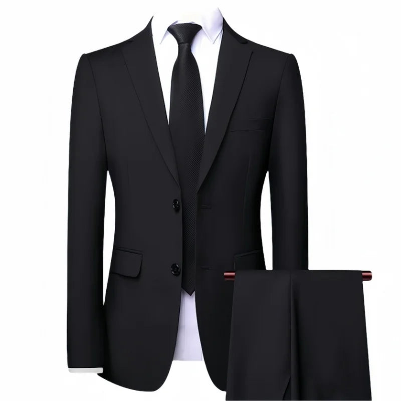 2025 Wedding Groom Suit for Men/Slim Fit 2-Piece(Blazer+pants)Breathable Groom Attire(Free Tie)Best Man, Party, Prom Ropa Hombre - Velora