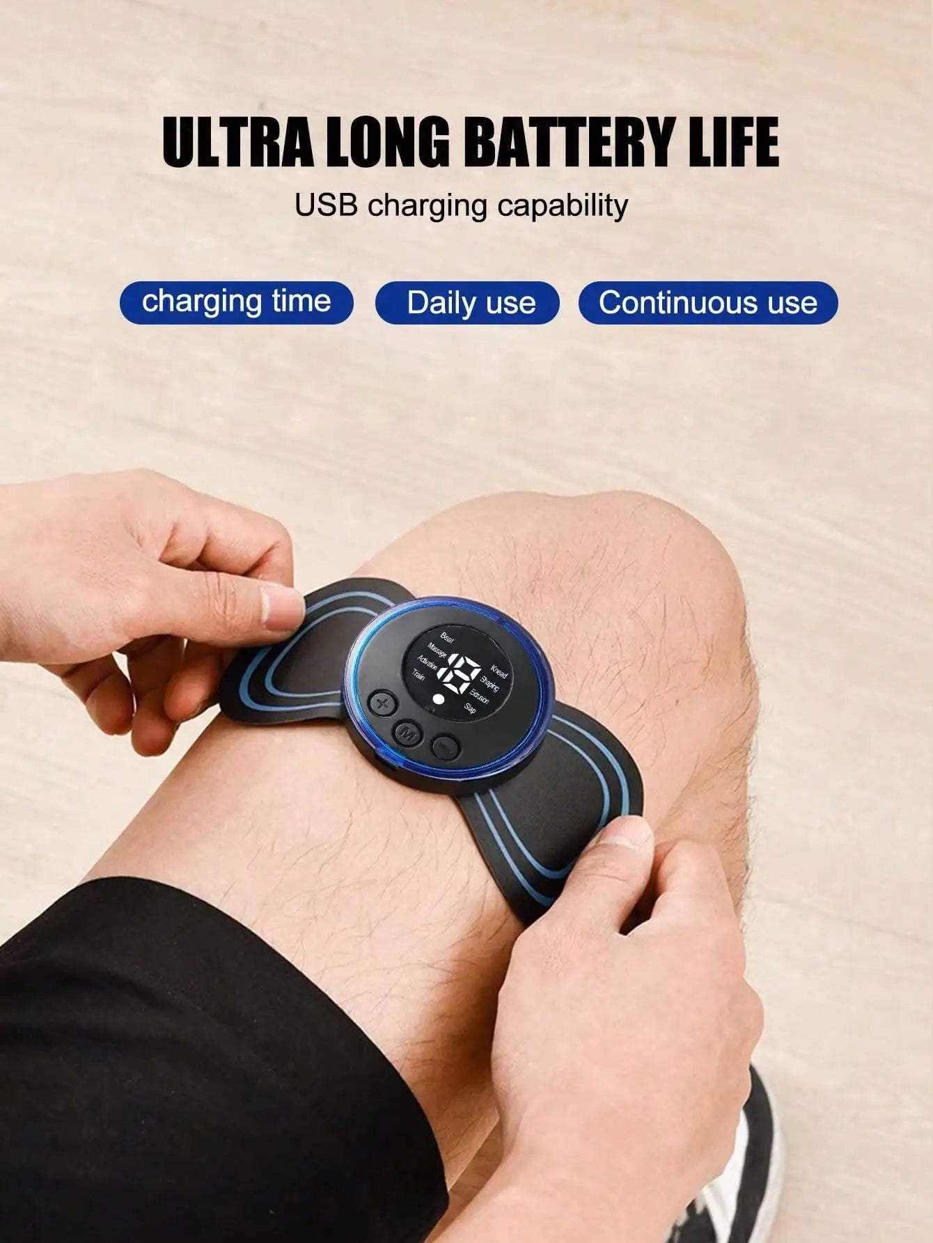Mini Cervical Spine Patch Remote Control and Portable Massager with Patches for Full Body Massage with Multi-mode Adjustment - Velora
