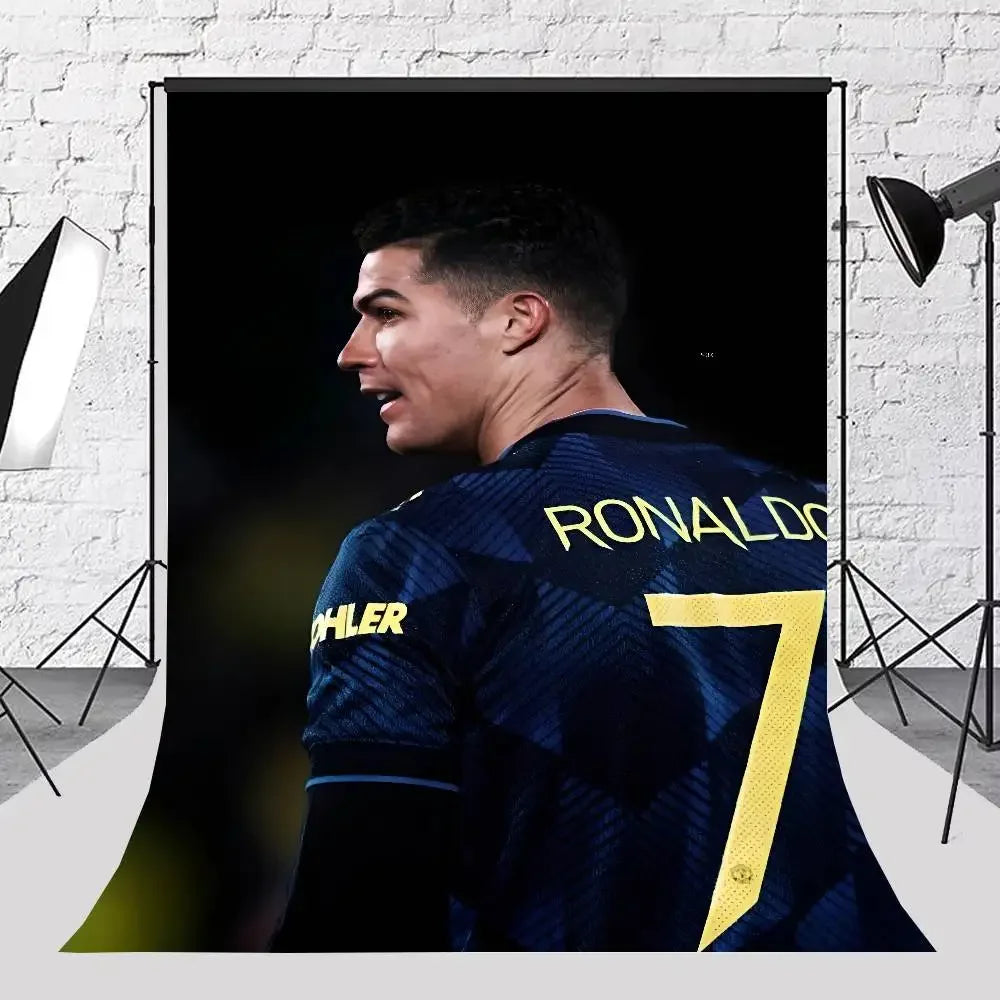 C-Cristiano R-Ronaldo Decoration Background Photography Party Bedroom Living Room Decoration Shooting Cloth Tapestry Flag - Velora