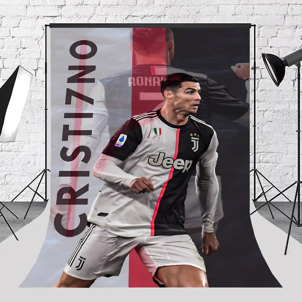 C-Cristiano R-Ronaldo Decoration Background Photography Party Bedroom Living Room Decoration Shooting Cloth Tapestry Flag - Velora