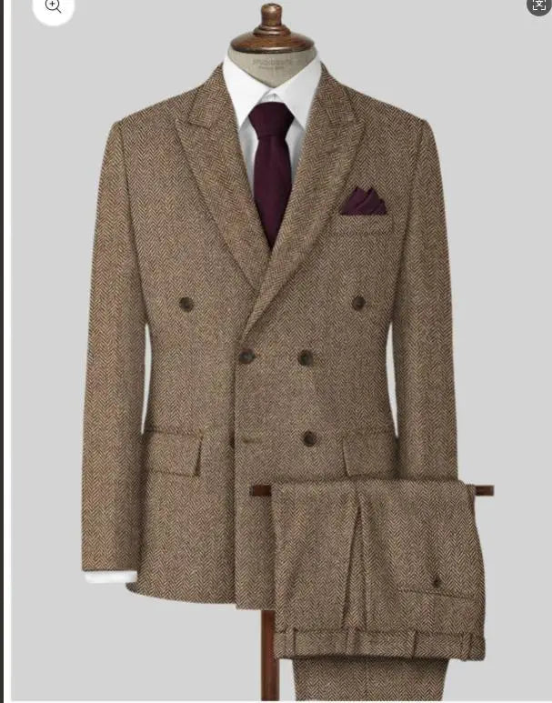 Suits for Men Slim Fit 3 Pieces Male Suit Jacket Vest with Pants Wedding Tuxedo Velora