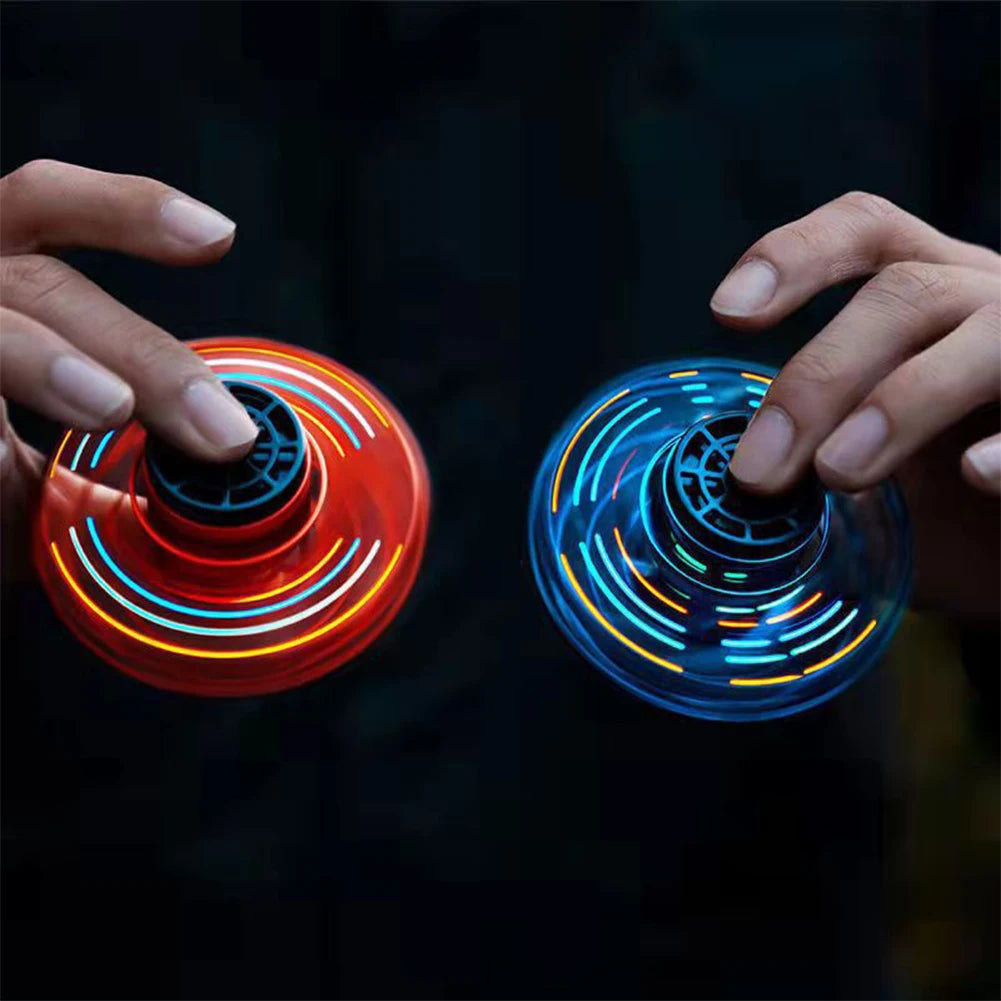 1-5PCS Fingertip Flying Gyro 360° Rotating Helicopter Spinner Toy 100mAh with LED Lights for Adult Kids Decompression Toy Velora