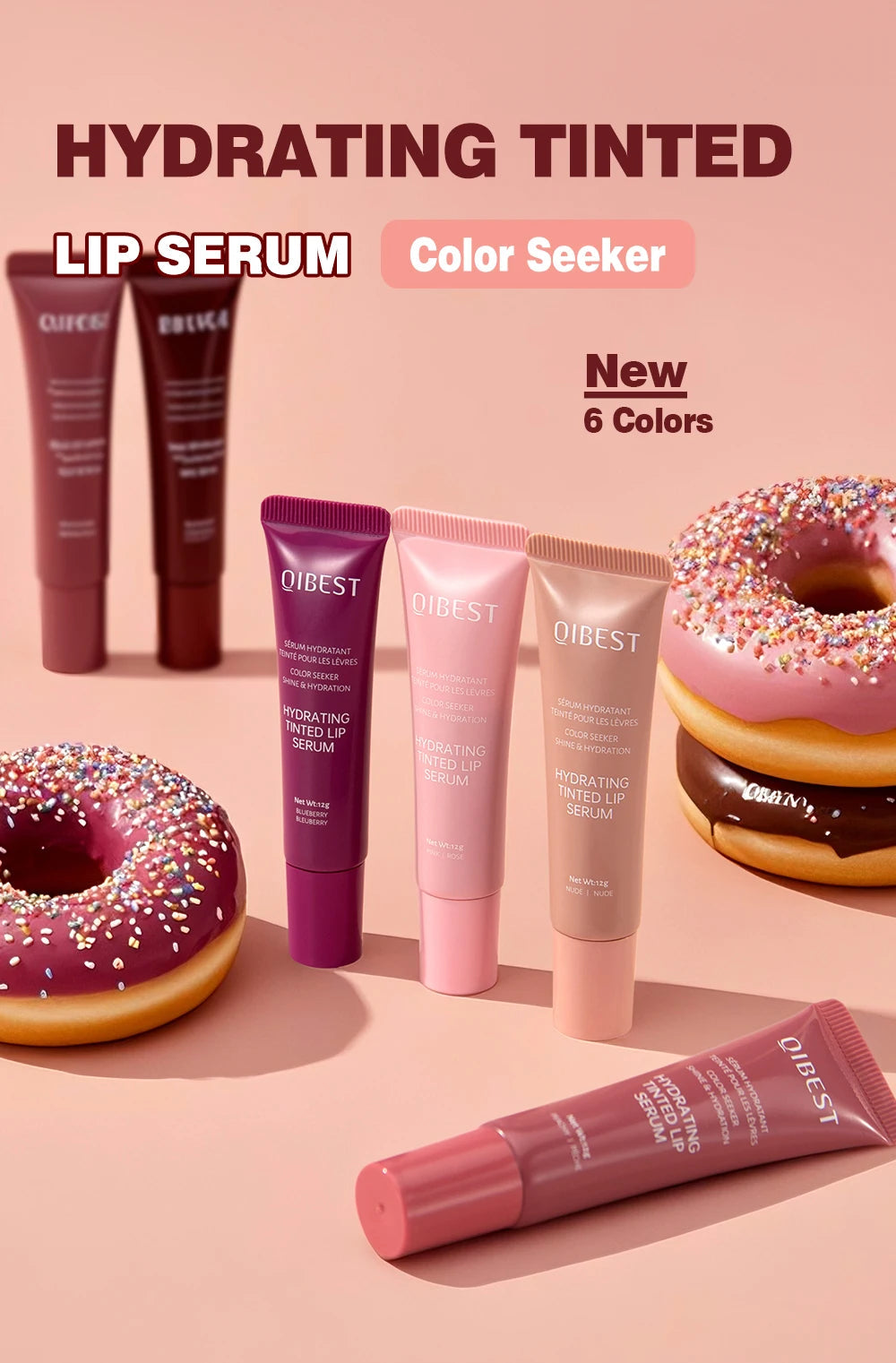 1PC Moisturizing Lip Gloss, Waterproof and Sweatproof, Easy to Apply, Non Fading, Non Staining, Creating Perfect Lip Makeup - Velora
