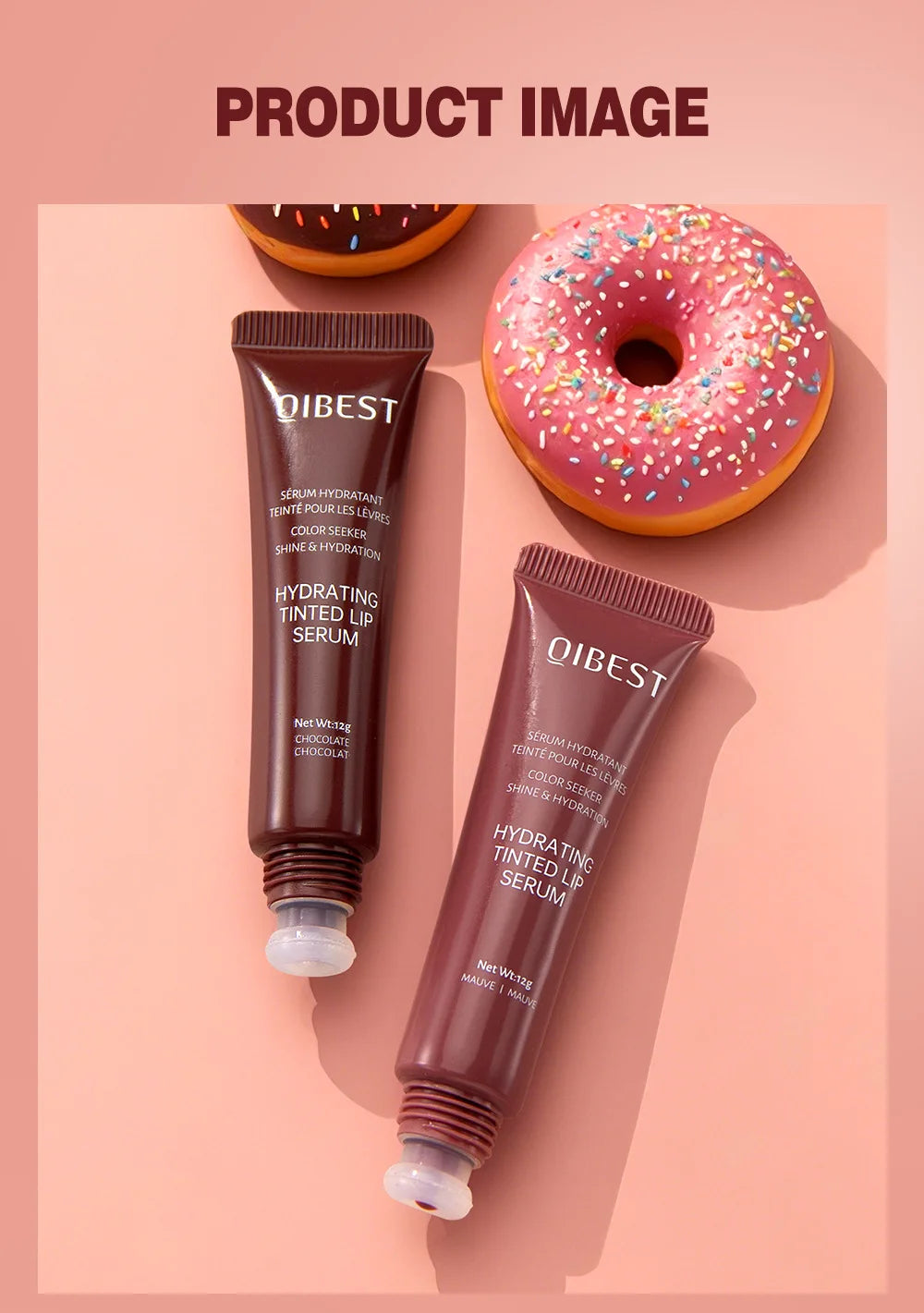 New Nude Red Bean Clear Water Gloss Glass Lip Gloss Moisturizing Chocolate Mirror Gloss Plumping Lip Tint Lip Cream Makeup 12g - Velora