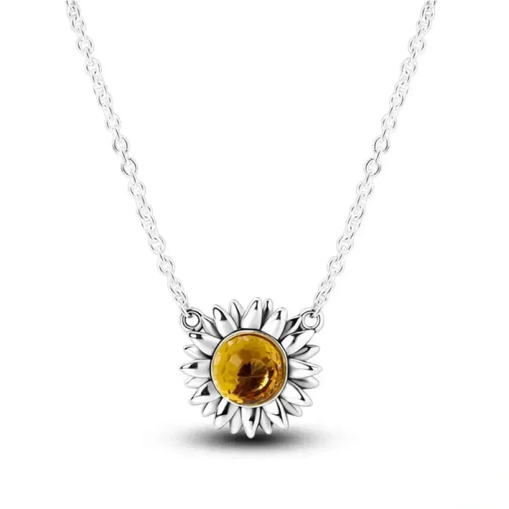 Radiate Timeless Elegance: Round CZ Pendant Necklace (925 Sterling Silver) - Velora