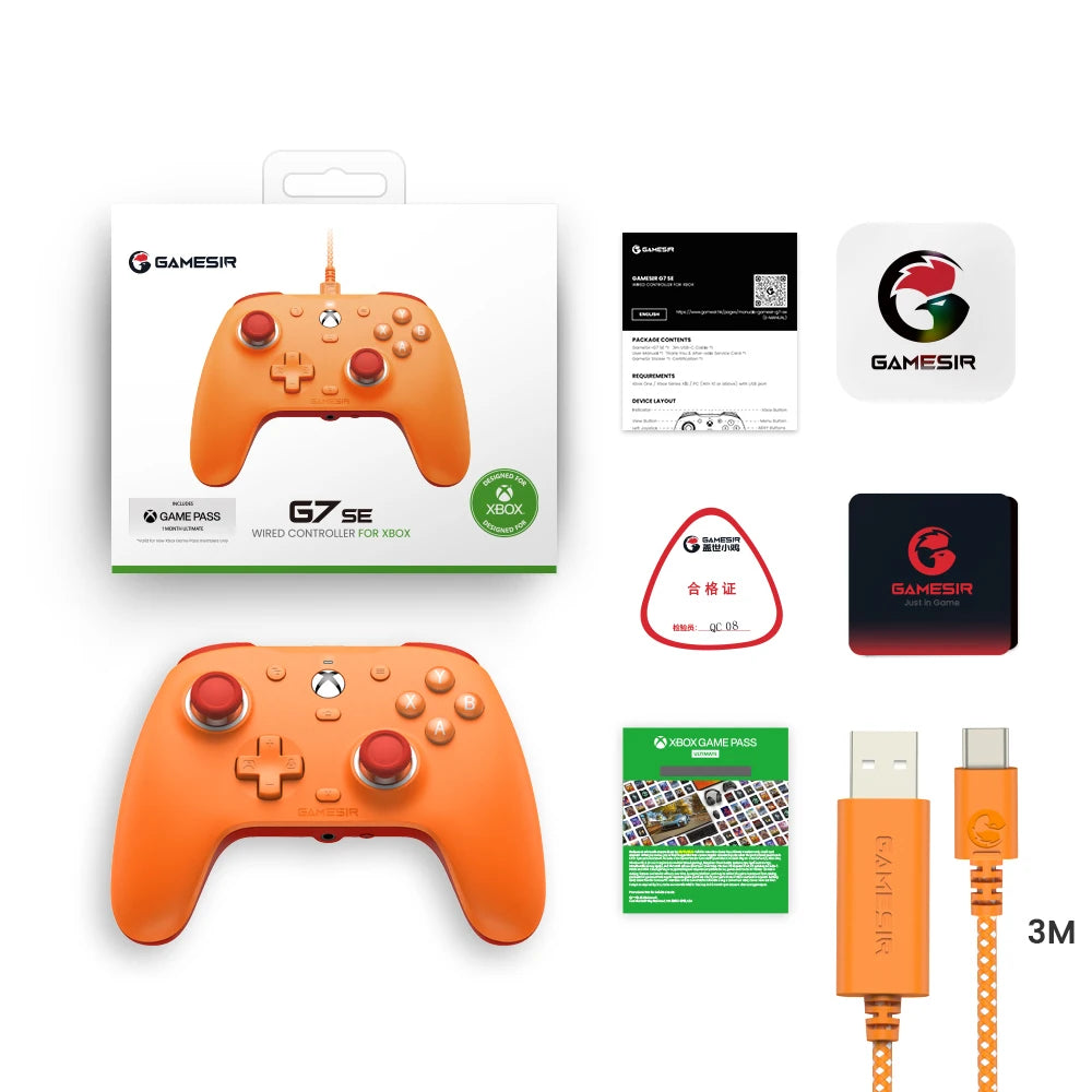GameSir G7 SE Xbox Gaming Controller Wired Gamepad for Xbox Series X, Xbox Series S, Xbox One, with Hall Effect Joystick - Velora