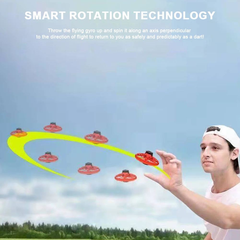 1-5PCS Fingertip Flying Gyro 360° Rotating Helicopter Spinner Toy 100mAh with LED Lights for Adult Kids Decompression Toy Velora