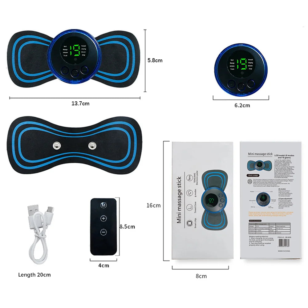 New Cervical Massage Device Mini Massager Micro Current Neck Portable Shoulder Massager to Relieve Fatigue - Velora