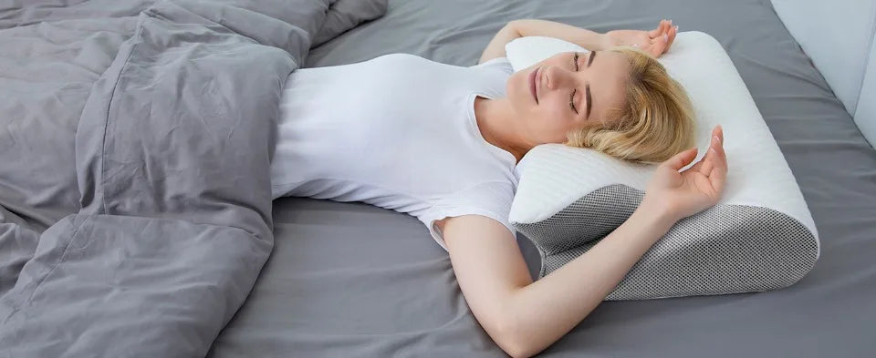1pc Memory Foam Cervical Pillow Fast Rebound Memory Sleeping Pillows 2in1 Ergonomic Orthopedic Pillow for Neck Pain Neck Pillow Velora