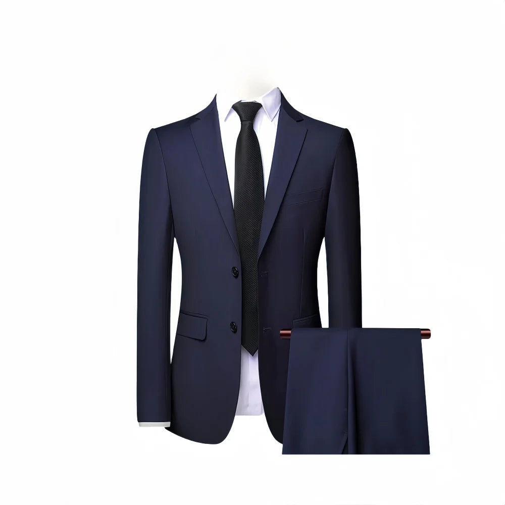 2025 Wedding Groom Suit for Men/Slim Fit 2-Piece(Blazer+pants)Breathable Groom Attire(Free Tie)Best Man, Party, Prom Ropa Hombre - Velora