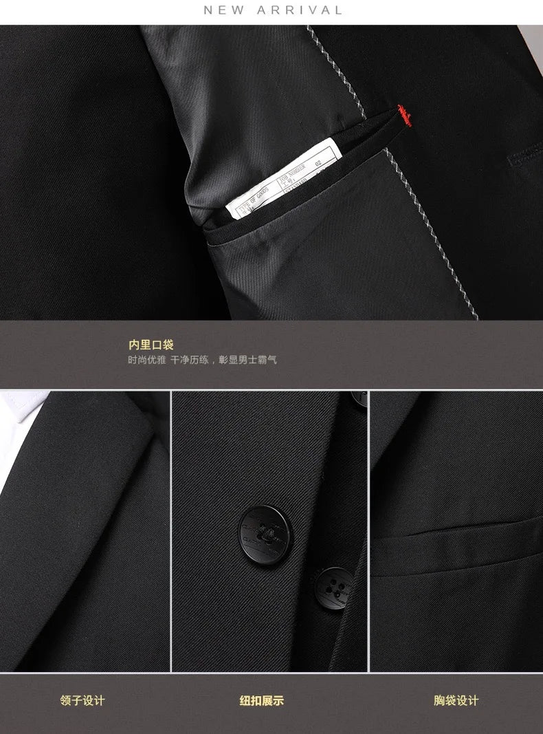 2025 Wedding Groom Suit for Men/Slim Fit 2-Piece(Blazer+pants)Breathable Groom Attire(Free Tie)Best Man, Party, Prom Ropa Hombre - Velora