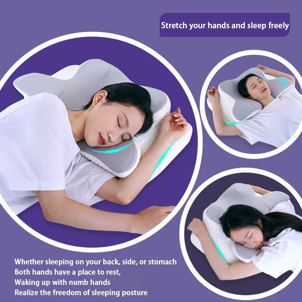 Memory Foam Pillow, Slow Rebound Neck Pillow, Pain Relief, Sleep Pillow - Velora